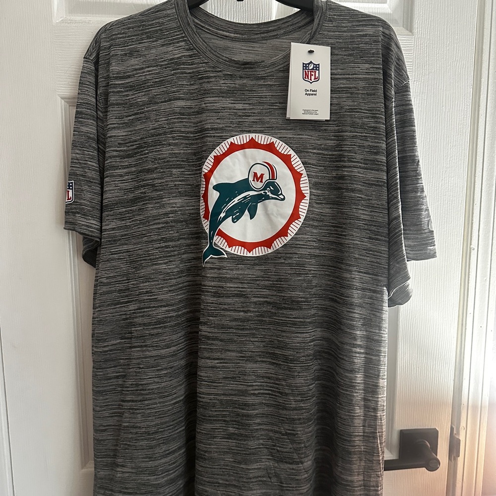Nike Gray Miami Dolphins Short Sleeve Dri Fit Tee